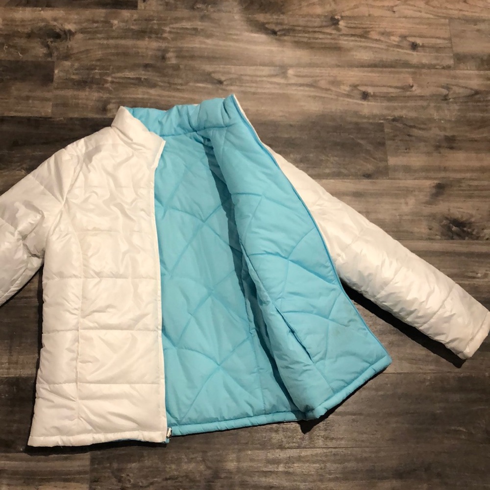 Reversible blue/white jacket